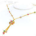 radiant-dangling-22k-gold-cz-mosaic-necklace