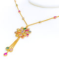 lovely-blooming-22k-gold-cz-mosaic-necklace