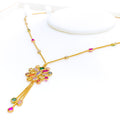 lovely-blooming-22k-gold-cz-mosaic-necklace