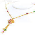 palatial-ornate-22k-gold-cz-mosaic-necklace