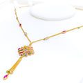 lustrous-artistic-22k-gold-cz-mosaic-necklace