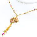 lustrous-artistic-22k-gold-cz-mosaic-necklace