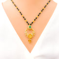 Dangling Floral Chand 22k Gold CZ Mangal Sutra