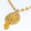 Upscale Magnificent 22k Gold Ganesha Polki Necklace Set