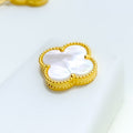 Dapper Paper Clip 5-Piece 21k Gold Clover Necklace Set 