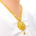 Vibrant Floral Meenakari 22k Gold Long Necklace