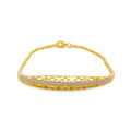 Beautiful Netted Chic 22k Gold CZ Bracelet 