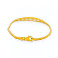 Beautiful Netted Chic 22k Gold CZ Bracelet 