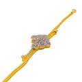 Sparkling Luscious Geometric 22k Gold CZ Bracelet 