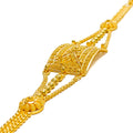 Festive Rectangular Beaded 22k Gold Bracelet 
