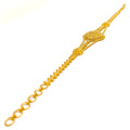 Fashionable Three Chain 22k Gold Bracelet 