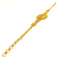 Shimmering Netted Oval 22k Gold Bracelet 