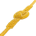 Detailed Dressy Floral 22k Gold Bracelet 