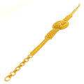 Detailed Dressy Floral 22k Gold Bracelet 
