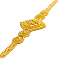 Decorative Diamond-Shaped 22k Gold Bracelet 
