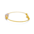 Radiant Multi-Colored 22k Gold Bangle Bracelet 
