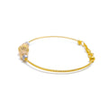 Sophisticated Multi-Color 22k Gold Bangle Bracelet 