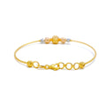 Sophisticated Multi-Color 22k Gold Bangle Bracelet 