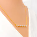 Dressy Delicate 18k Gold + Diamond Necklace 