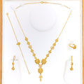 posh-leaf-motif-5-piece-21k-gold-necklace-set