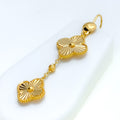 fancy-petite-gold-clover-drop-21k-necklace-set
