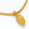 Delicate Netted 22k Gold Pendant 