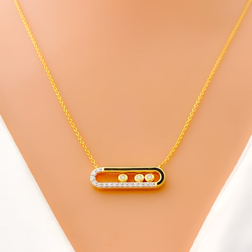 Classic Dazzling 18k Gold + Diamond Necklace 