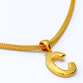 C 22k Gold Letter Pendant 