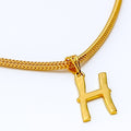 H 22k Gold Letter Pendant 