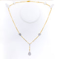 Sophisticated Drop 18k Gold + Diamond Necklace 