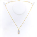 Modern Contemporary 18k Gold + Diamond Necklace