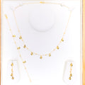 Radiant Striped 4-Piece 21k Gold Necklace Set