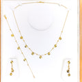 Dazzling Hexagon 4-Piece 21k Gold Necklace Set