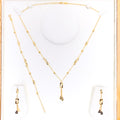 Dainty Rectangular 4-Piece 21k Gold Necklace Set