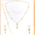 Opulent Oval 4-Piece 21k Gold Necklace Set