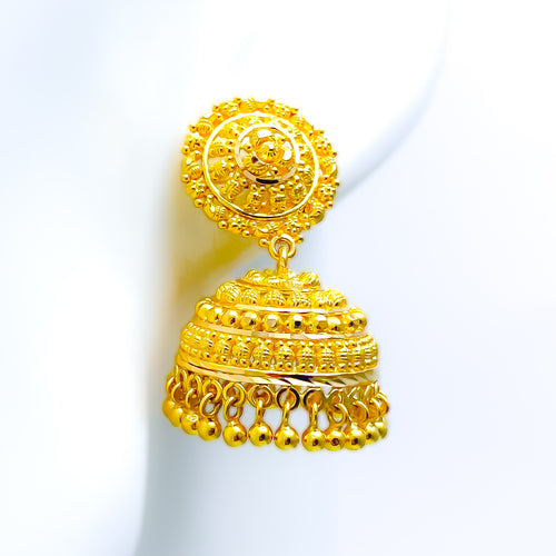 Bold Beautiful 22k Gold Jhumki 
