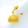 Extravagant Floral 22k Gold Jhumki