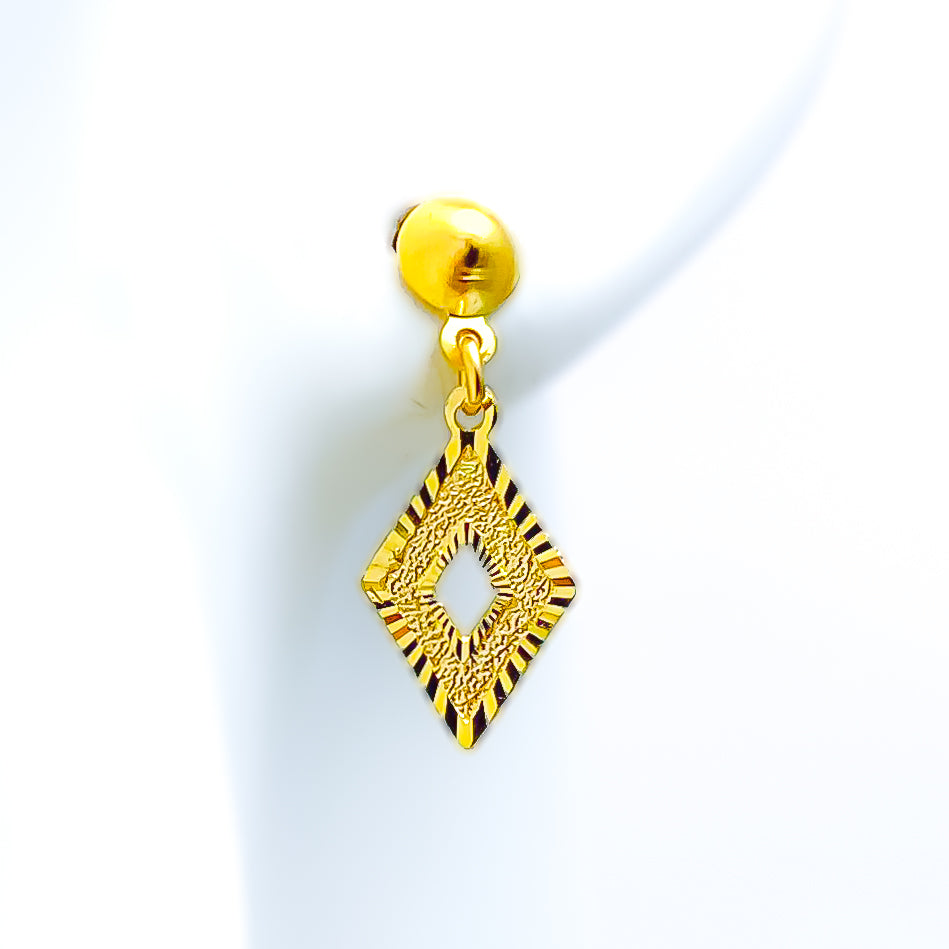 Shimmering Round Fancy CZ Earrings – Andaaz Jewelers