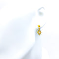 Dainty Diamond-Shaped 22k Gold Earrings 