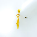 Dainty Diamond-Shaped 22k Gold Earrings 