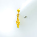 Upscale geometric 22k Gold Earrings 