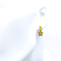 Reflective Radiant Star 22k Gold Earrings