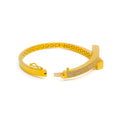 Timeless Beautiful 21k Gold CZ Bangle Bracelet 