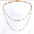 Square Bead 22K Rose Gold Chain - 20"