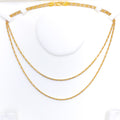 Alternating Two - Tone 22K Gold Chain - 18"