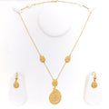 Festive Dangling Paisley 21k Necklace Set 