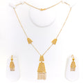 Exclusive Tapering Netted 21k Necklace Set 