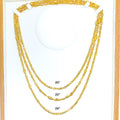 Lightweight Textured 22k Gold Italian Link Chain - 22"