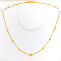 Dazzling Disco Orb 22k Gold Necklace 