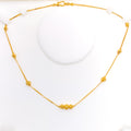 Tasteful Multi-Bead 22k Gold Necklace 